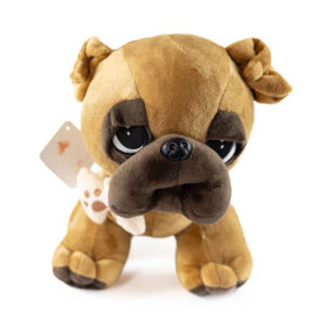 Peluche Bulldog con hueso