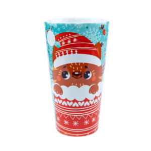 Taza Alta Gato Navideño